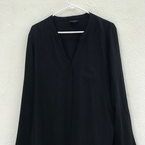 Black Button Down with Pocket